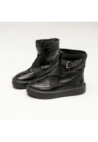 Черные кожаные ботинки Suki.